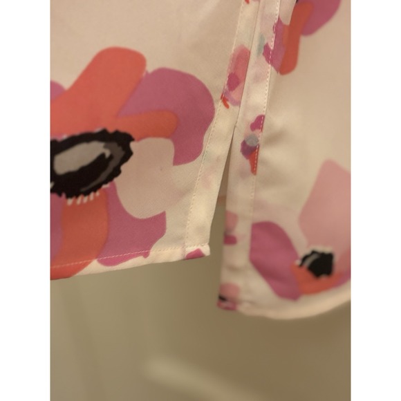 CAbi Women's #5218 Floating Poppies Tie Back Halter Tank Pink Floral Size XS - Picture 6 of 10